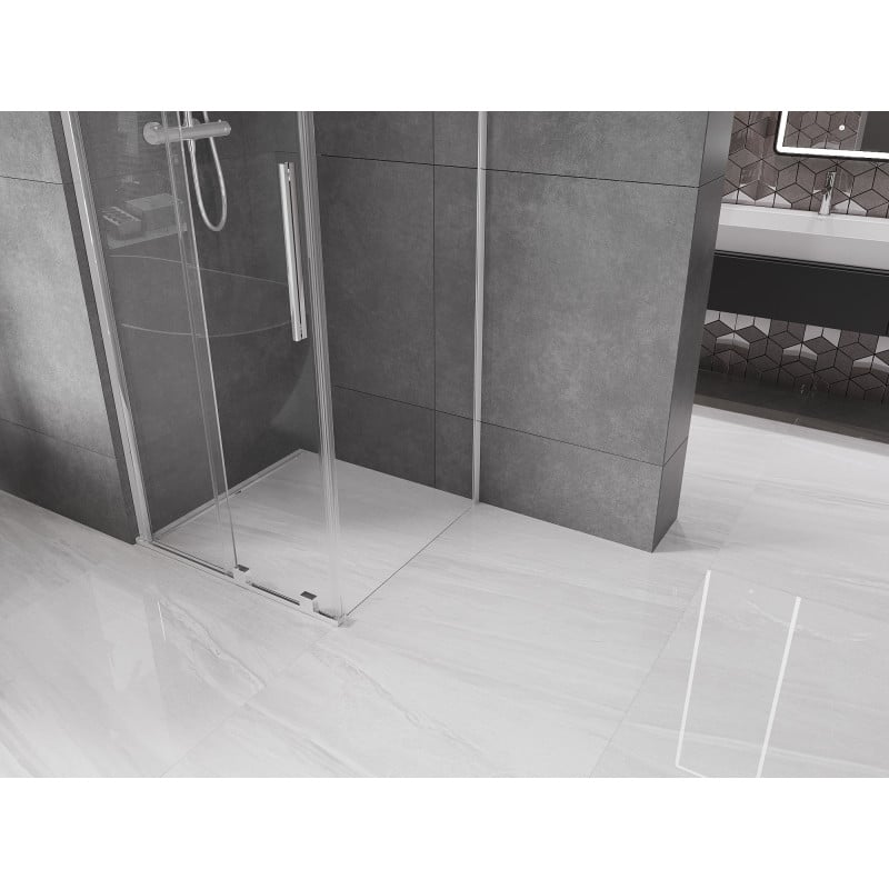 Mexen Velar sliding shower cabin 90 x 90 cm, transparent, chrome - 871-090-090-01-01