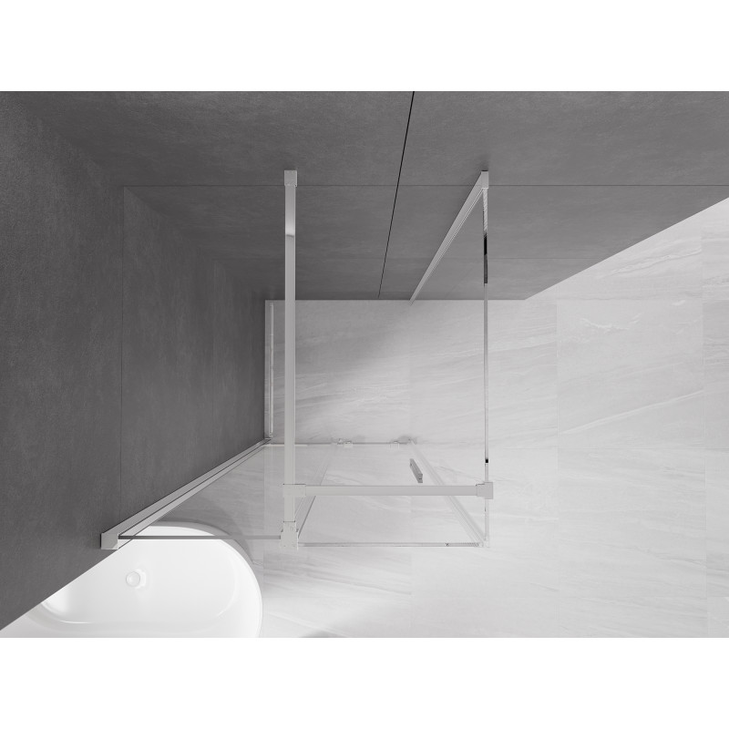 Mexen Velar kabina prysznicowa rozsuwana 120 x 120 cm, transparent, chrom - 871-120-120-01-01