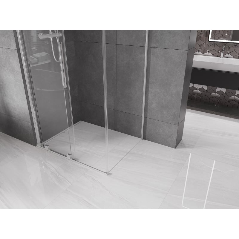Mexen Velar sliding shower enclosure 140 x 90 cm, transparent, chrome - 871-140-090-01-01