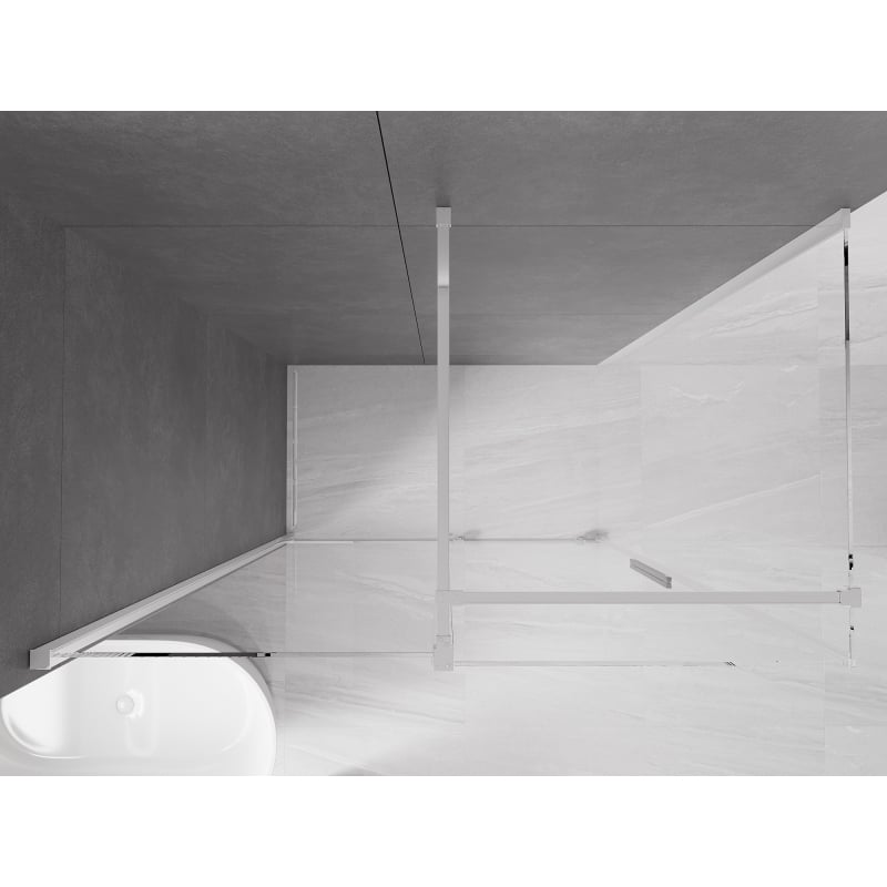 Mexen Velar sliding shower cabin 150 x 90 cm, transparent, chrome - 871-150-090-01-01