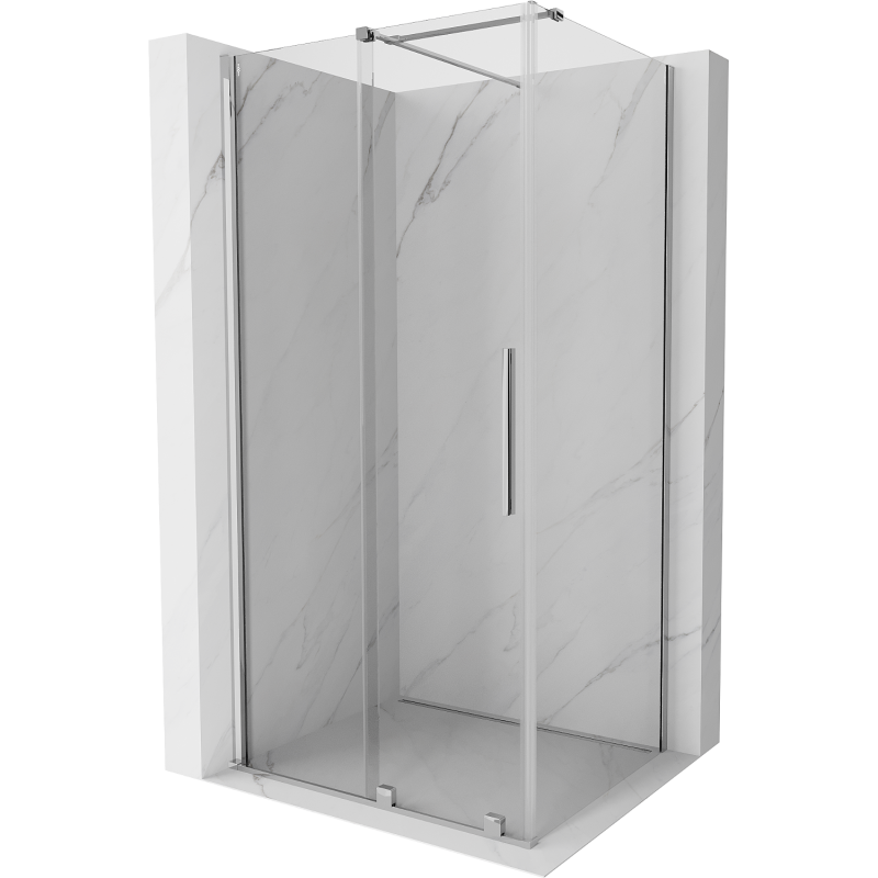Mexen Velar sliding shower enclosure 100 x 90 cm, transparent, chrome - 871-100-090-01-01