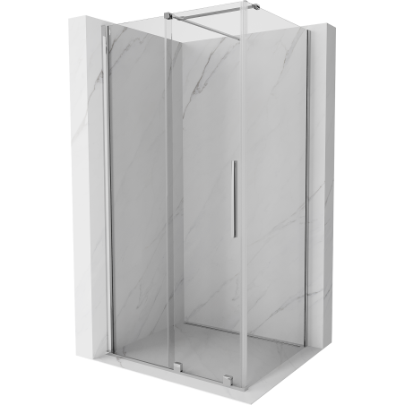Mexen Velar klizna za tuš na razvlačenje 100 x 120 cm, prozirna, krom - 871-100-120-01-01
