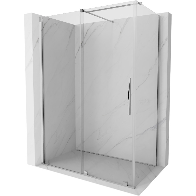 Mexen Velar klizna tuš kabina 150 x 75 cm, prozirna, krom - 871-150-075-01-01