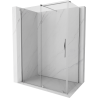 Mexen Velar Sliding Shower Enclosure 150 x 75 cm, Transparent, Chrome - 871-150-075-01-01