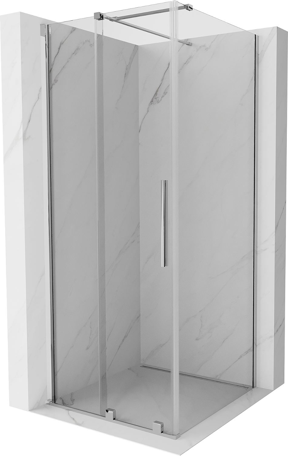 Mexen Velar kabina prysznicowa rozsuwana 90 x 90 cm, transparent, chrom - 871-090-090-01-01