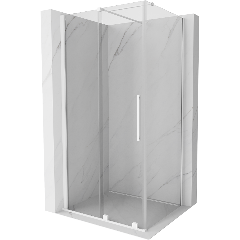 Mexen Velar kabina prysznicowa rozsuwana 90 x 85 cm, transparent, biała - 871-090-085-01-20
