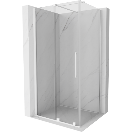 Mexen Velar Duschkabine zum Schieben 100 x 70 cm, transparent, weiß - 871-100-070-01-20