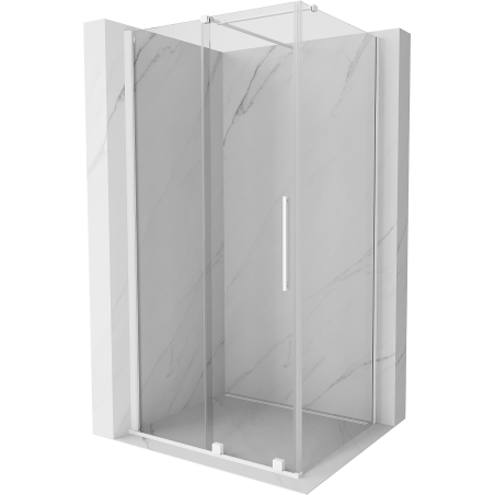 Mexen Velar kabina prysznicowa rozsuwana 100 x 70 cm, transparent, biała - 871-100-070-01-20