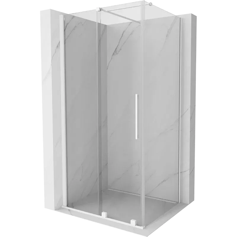 Mexen Velar sliding shower cabin 110 x 70 cm, transparent, white - 871-110-070-01-20