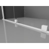 Mexen Velar drsna pršna kabina 110 x 70 cm, prozorna, bela - 871-110-070-01-20