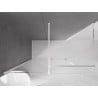Mexen Velar cabine de douche coulissante 130 x 70 cm, transparente, blanche - 871-130-070-01-20