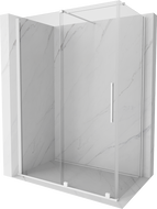 Mexen Velar sliding shower cabin 140 x 70 cm, transparent, white - 871-140-070-01-20