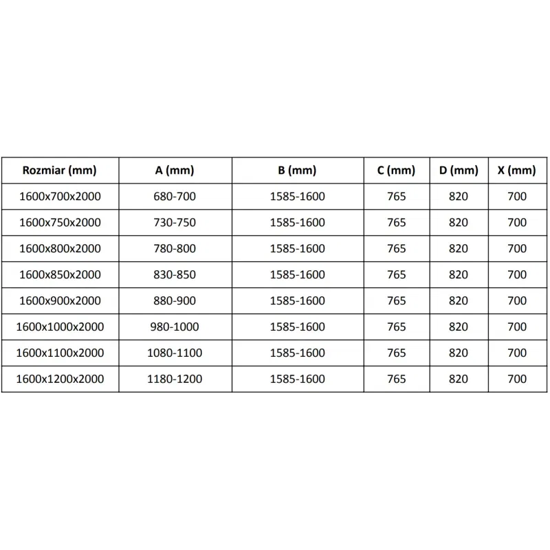 Mexen Velar schuifdouchecabine 160 x 70 cm, transparant, wit - 871-160-070-01-20