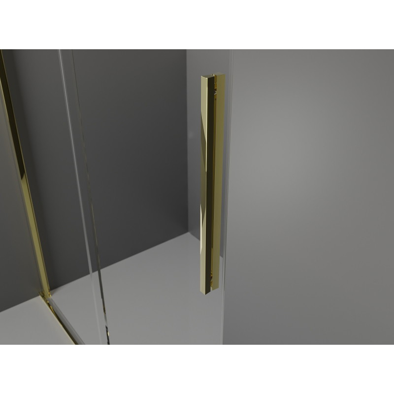 Mexen Velar klizna tuš kabina klizna 90 x 80 cm, prozirna, zlatna - 871-090-080-01-50