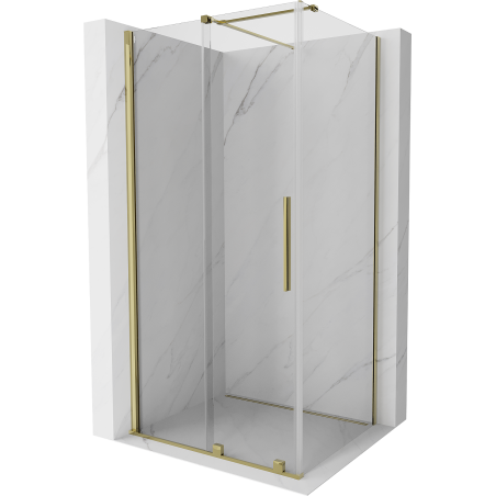 Mexen Velar kabina prysznicowa rozsuwana 90 x 85 cm, transparent, złota - 871-090-085-01-50