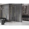 Cabine de douche coulissante Mexen Velar 90 x 100 cm, transparente, dorée - 871-090-100-01-50