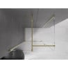 Mexen Velar sliding shower cabin 90 x 100 cm, transparent, gold - 871-090-100-01-50