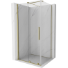 Mexen Velar sliding shower cabin 100 x 70 cm, transparent, gold - 871-100-070-01-50
