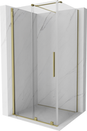Mexen Velar klizna tuš kabina 100 x 120 cm, prozirna, zlatna - 871-100-120-01-50