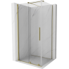 Mexen Velar kabina prysznicowa rozsuwana 100 x 110 cm, transparent, złota - 871-100-110-01-50