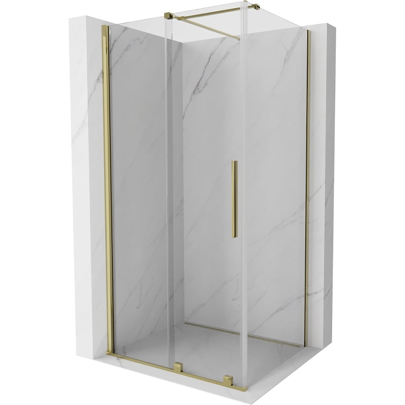 Mexen Velar Schiebeduschkabine 100 x 85 cm, transparent, gold - 871-100-085-01-50