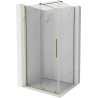 Mexen Velar Duschkabine, verschiebbar, 110 x 80 cm, transparent, golden - 871-110-080-01-50