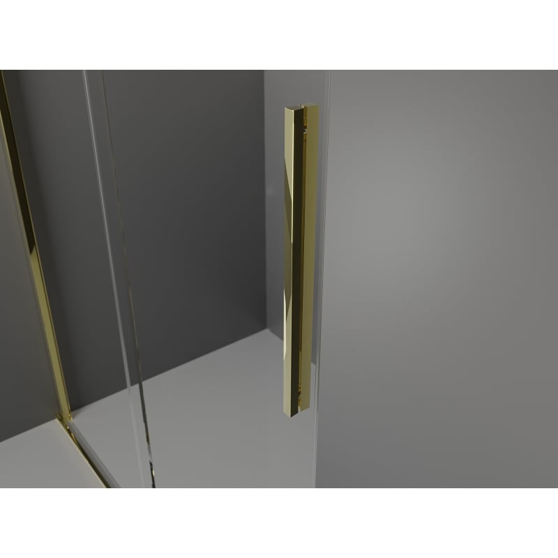 Mexen Velar cabine de douche coulissante 100 x 90 cm, transparent, dorée - 871-100-090-01-50