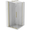 Mexen Velar Schiebeduschkabine 100 x 100 cm, transparent, gold - 871-100-100-01-50