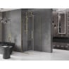Mexen Velar cabina de ducha corredera 110 x 110 cm, transparente, dorada - 871-110-110-01-50