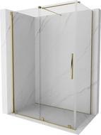 Mexen Velar klizna kabina 140 x 80 cm, prozirna, zlatna - 871-140-080-01-50