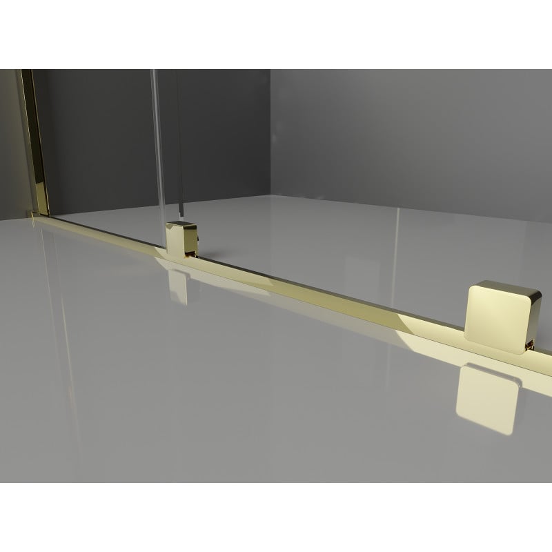 Mexen Velar cabine de duche deslizante 140 x 80 cm, transparente, dourada - 871-140-080-01-50