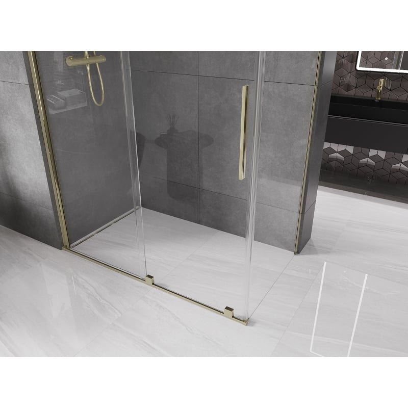 Mexen Velar liuguksed dušikabiin 140 x 85 cm, läbipaistev, kuldne - 871-140-085-01-50
