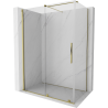 Mexen Velar schuifdouchewand 150 x 80 cm, transparant, goud - 871-150-080-01-50