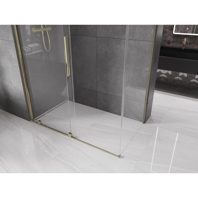 Mexen Velar kabina prysznicowa rozsuwana 150 x 85 cm, transparent, złota - 871-150-085-01-50