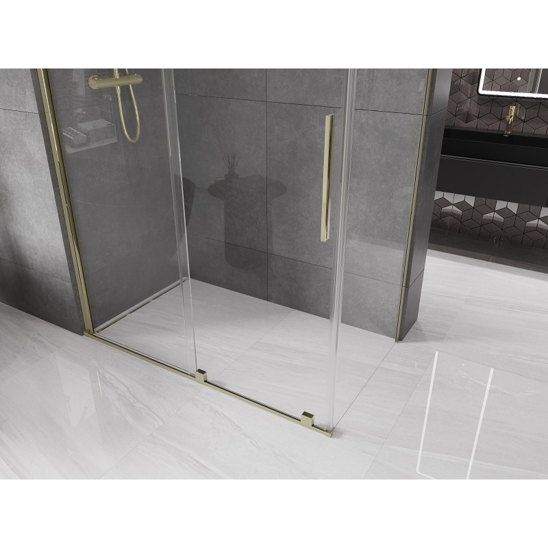 Mexen Velar kabina prysznicowa rozsuwana 150 x 85 cm, transparent, złota - 871-150-085-01-50