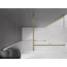 Cabine de douche coulissante Mexen Velar 150 x 90 cm, transparente, dorée - 871-150-090-01-50