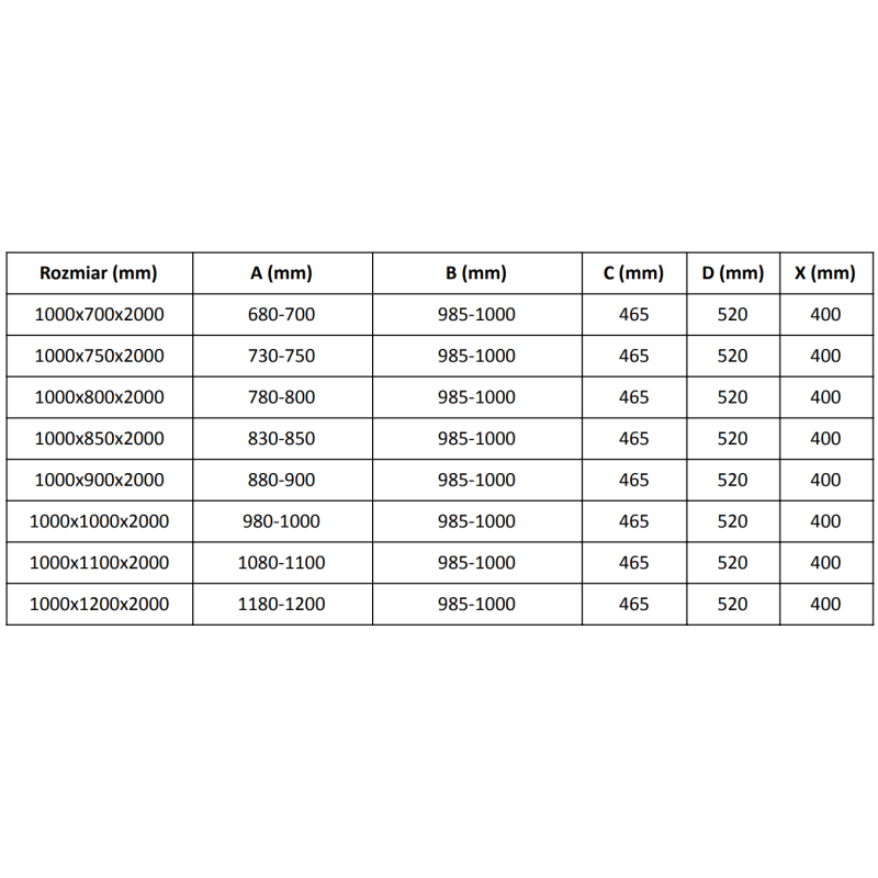 Mexen Velar skjutbar duschkabin 100 x 75 cm, transparent, svart - 871-100-075-01-70