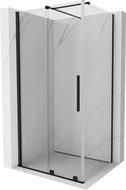 Mexen Velar ausziehbare Duschabtrennung 100 x 80 cm, transparent, Schwarz - 871-100-080-01-70