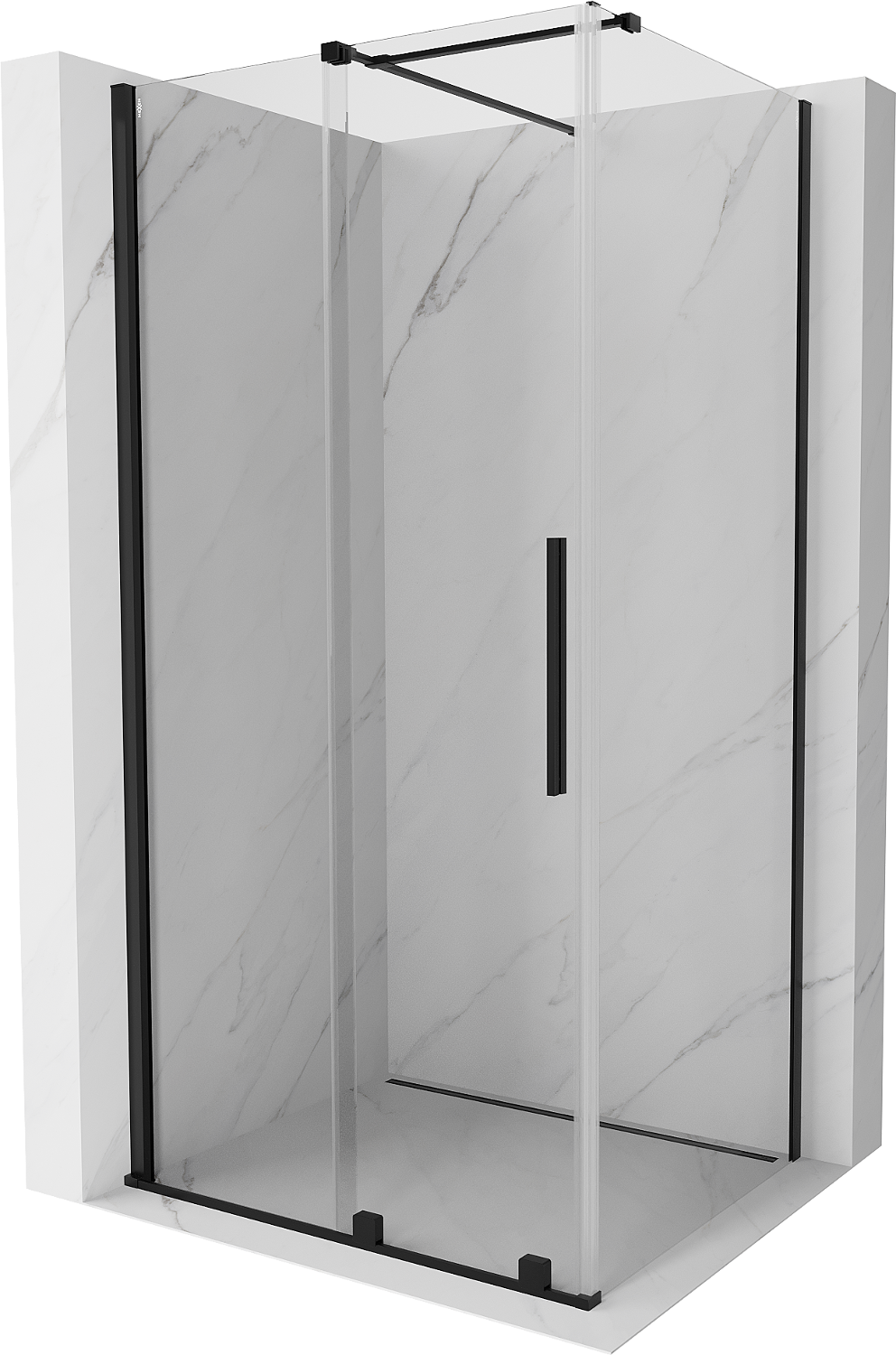 Mexen Velar kabina prysznicowa rozsuwana 110 x 75 cm, transparent, czarna - 871-110-075-01-70