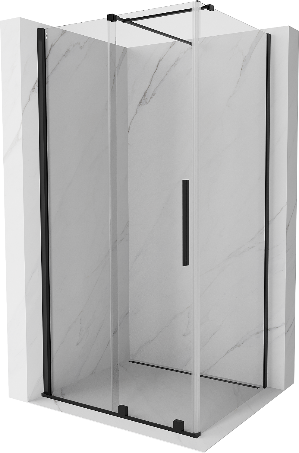 Mexen Velar kabina prysznicowa rozsuwana 120 x 85 cm, transparent, czarna - 871-120-085-01-70