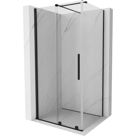 Mexen Velar klizna vrata za tuš 120 x 110 cm, prozirna, crna - 871-120-110-01-70