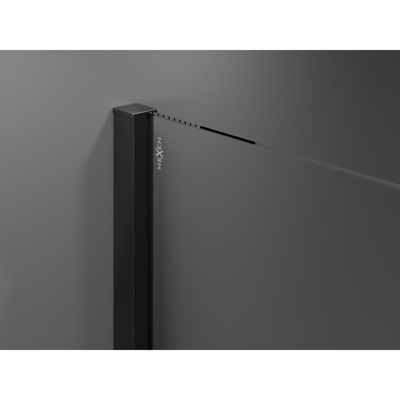 Mexen Velar Sliding Shower Cabin 130 x 80 cm, Transparent, Black - 871-130-080-01-70