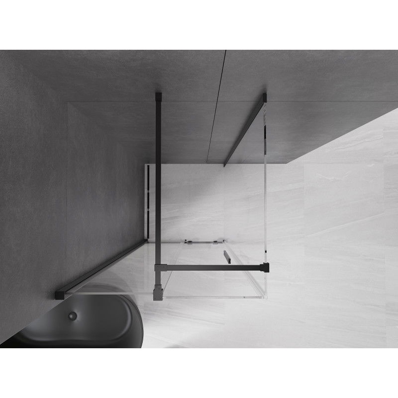 Mexen Velar cabine de douche coulissante 120 x 120 cm, transparent, noir - 871-120-120-01-70