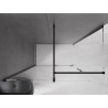 Mexen Velar raztezna tuš kabina 130 x 75 cm, prozorna, črna - 871-130-075-01-70