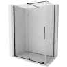 Mexen Velar cabina de ducha corredera 150 x 70 cm, transparente, negra - 871-150-070-01-70