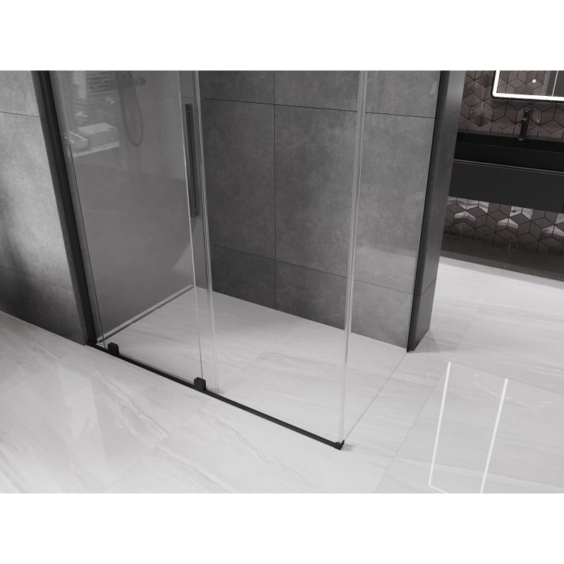 Mexen Velar Schiebetür-Duschkabine 150 x 70 cm, transparent, schwarz - 871-150-070-01-70