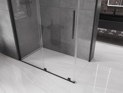 Mexen Velar klizna tuš kabina klizna 150 x 70 cm, prozirna, crna - 871-150-070-01-70
