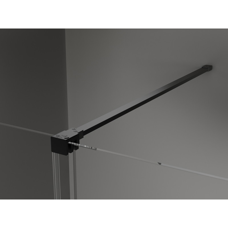 Mexen Velar klizna tuš kabina klizna 160 x 75 cm, prozirna, crna - 871-160-075-01-70