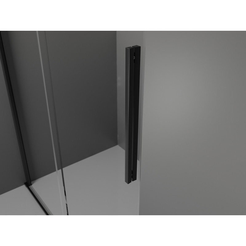 Mexen Velar klizna tuš kabina klizna 160 x 75 cm, prozirna, crna - 871-160-075-01-70