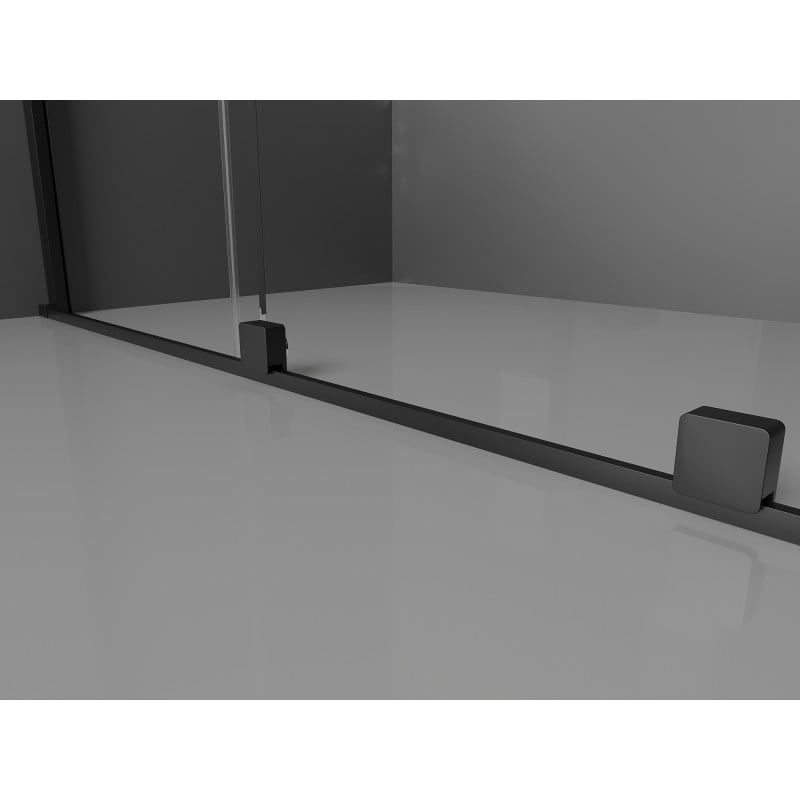 Mexen Velar cabine de duche de correr 160 x 85 cm, transparente, preta - 871-160-085-01-70